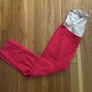 Mother Maternity Skinny Coral Ankle Pants
